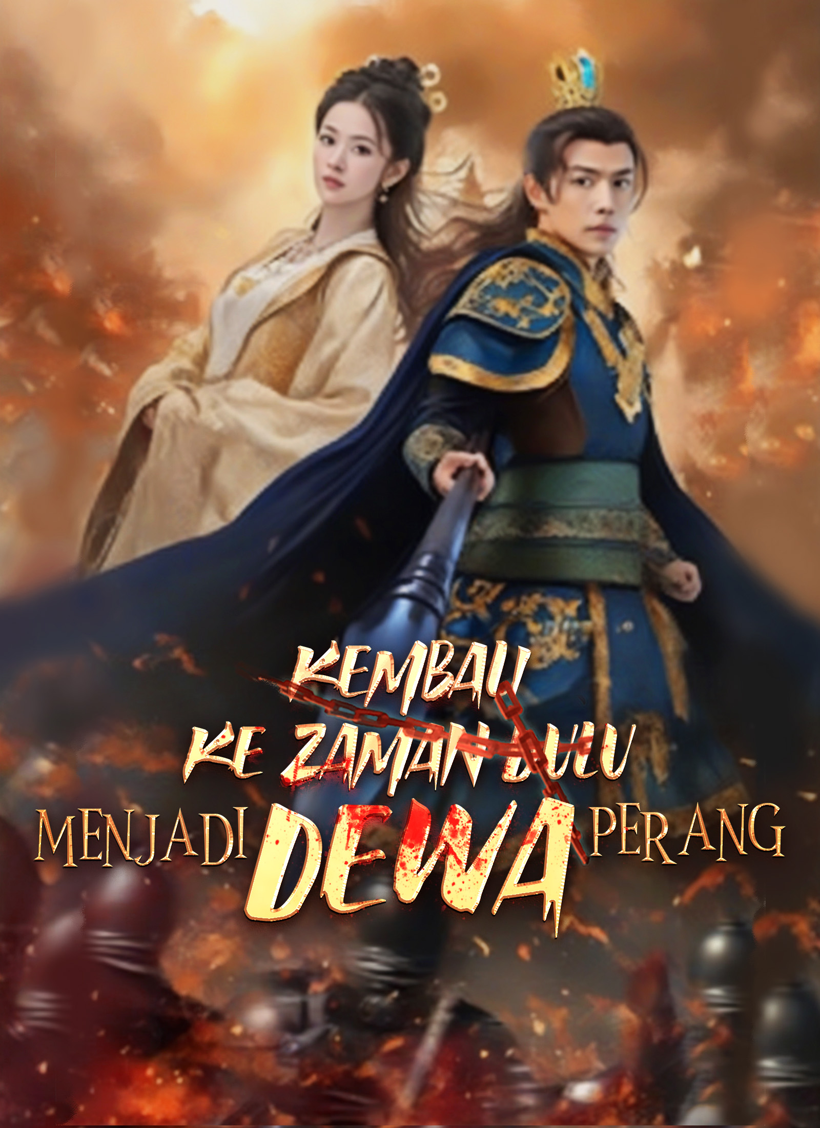 Poster Kembali ke Zaman Dulu Menjadi Dewa Perang