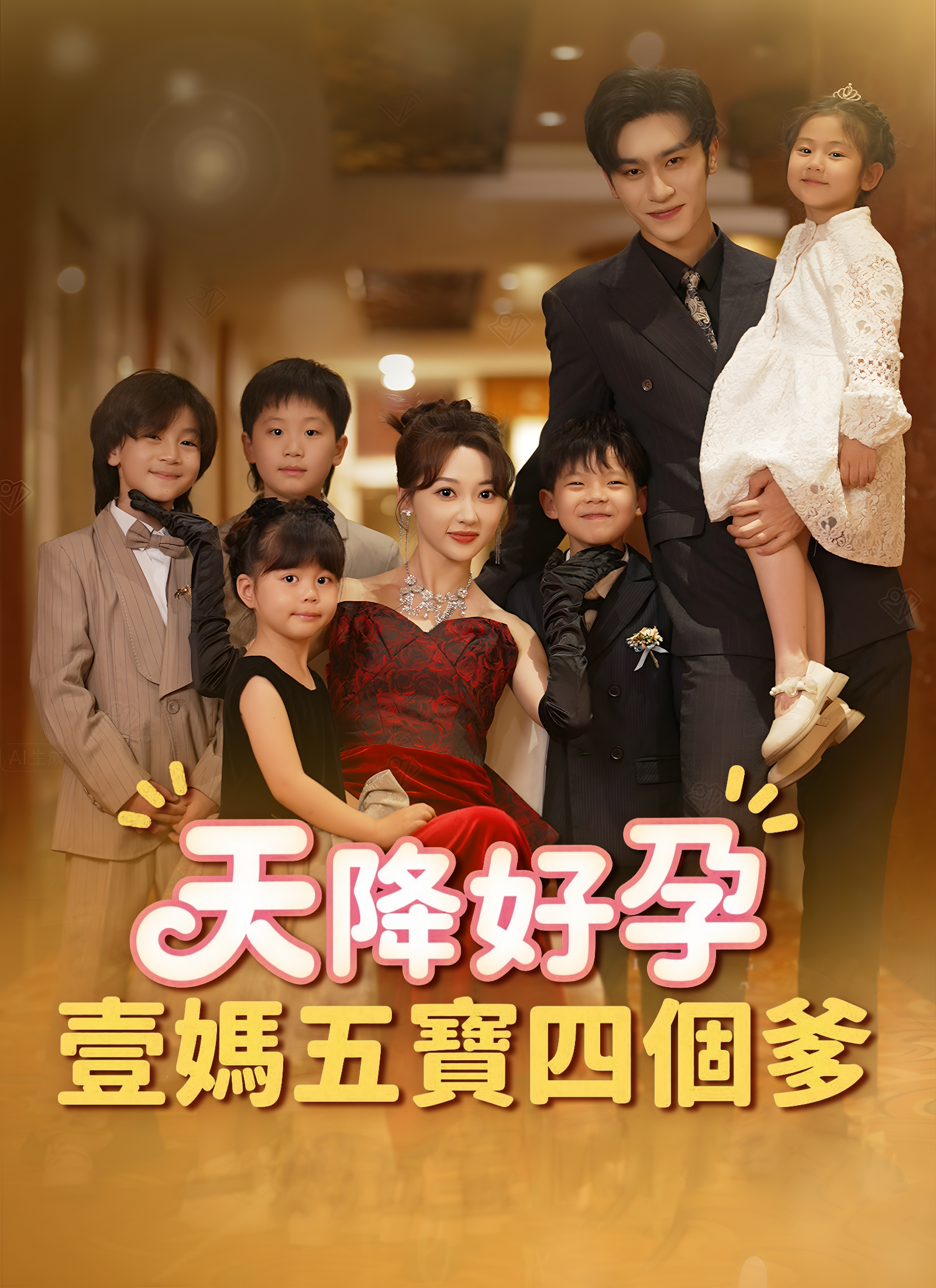 《天降好孕，壹媽五寶四個爹》封面