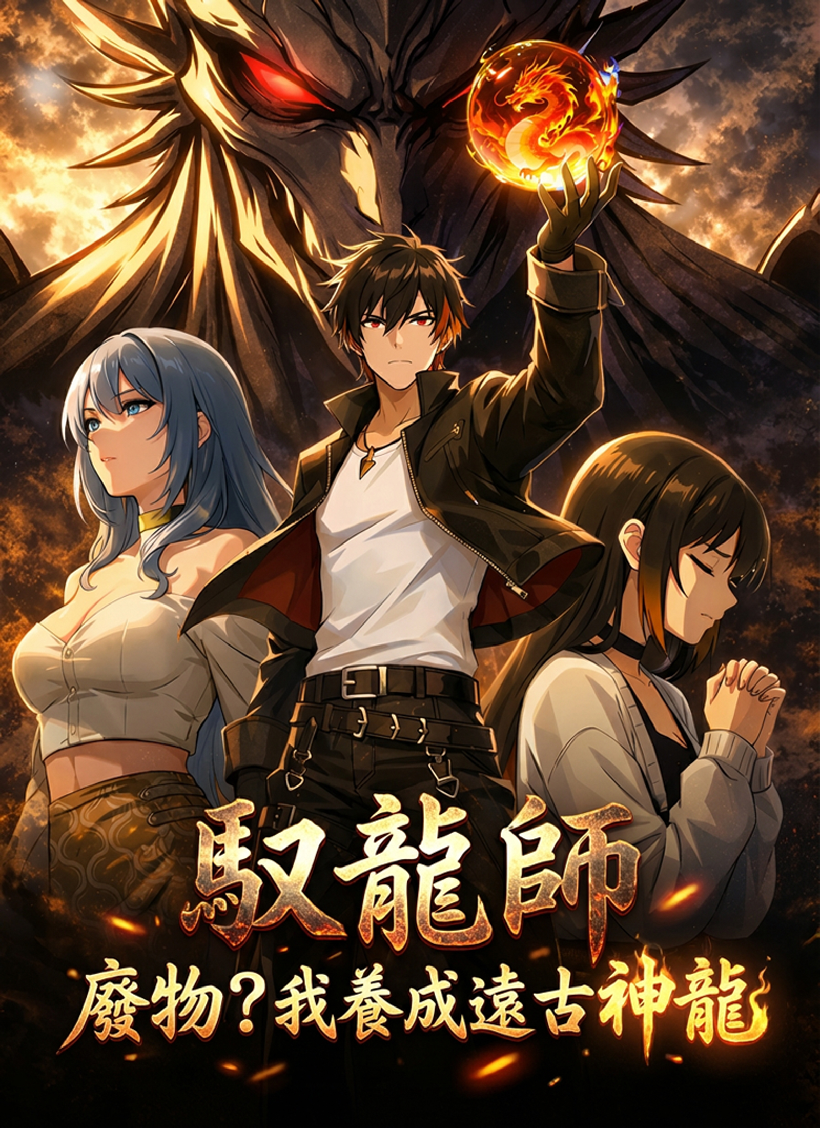 《馭龍師廢物?我養成遠古神龍》封面