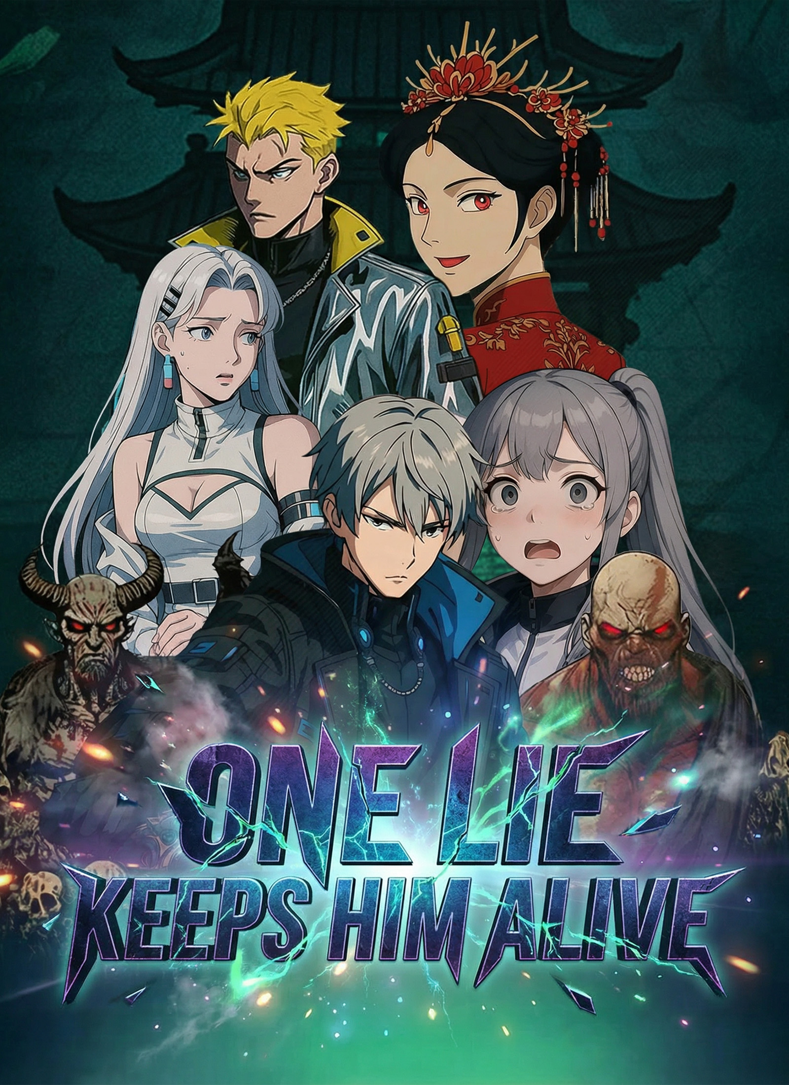 One Lie Keeps Him Alive dizi posteri