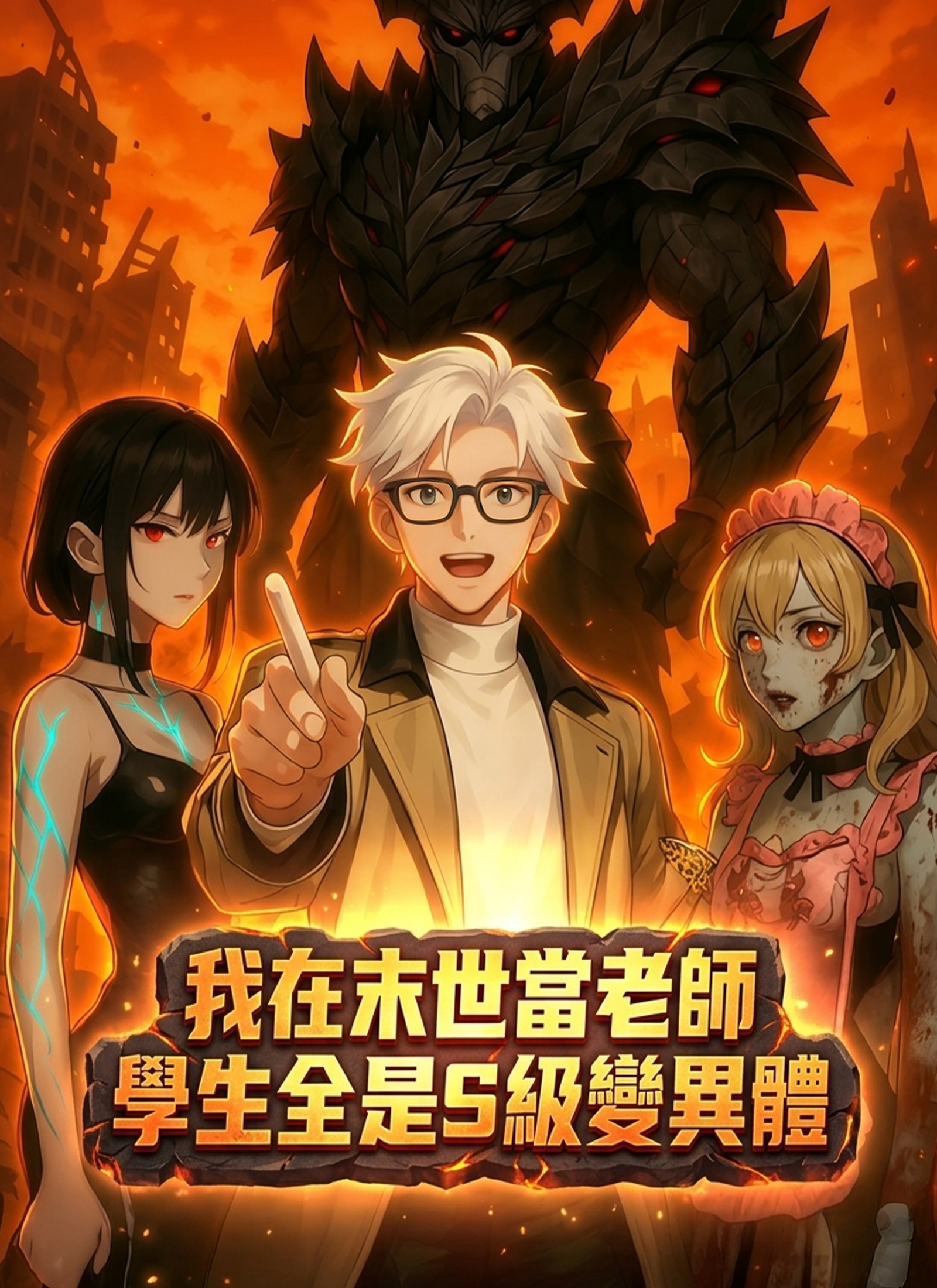 《我在末世當老師，學生全是S級變異體》封面