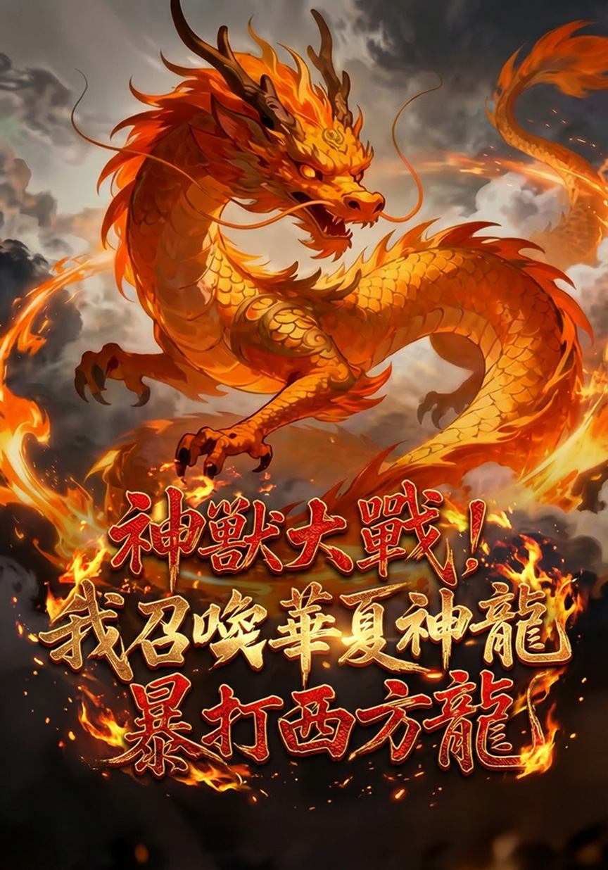 《神獸大戰，我召喚華夏神龍暴打西方龍》封面