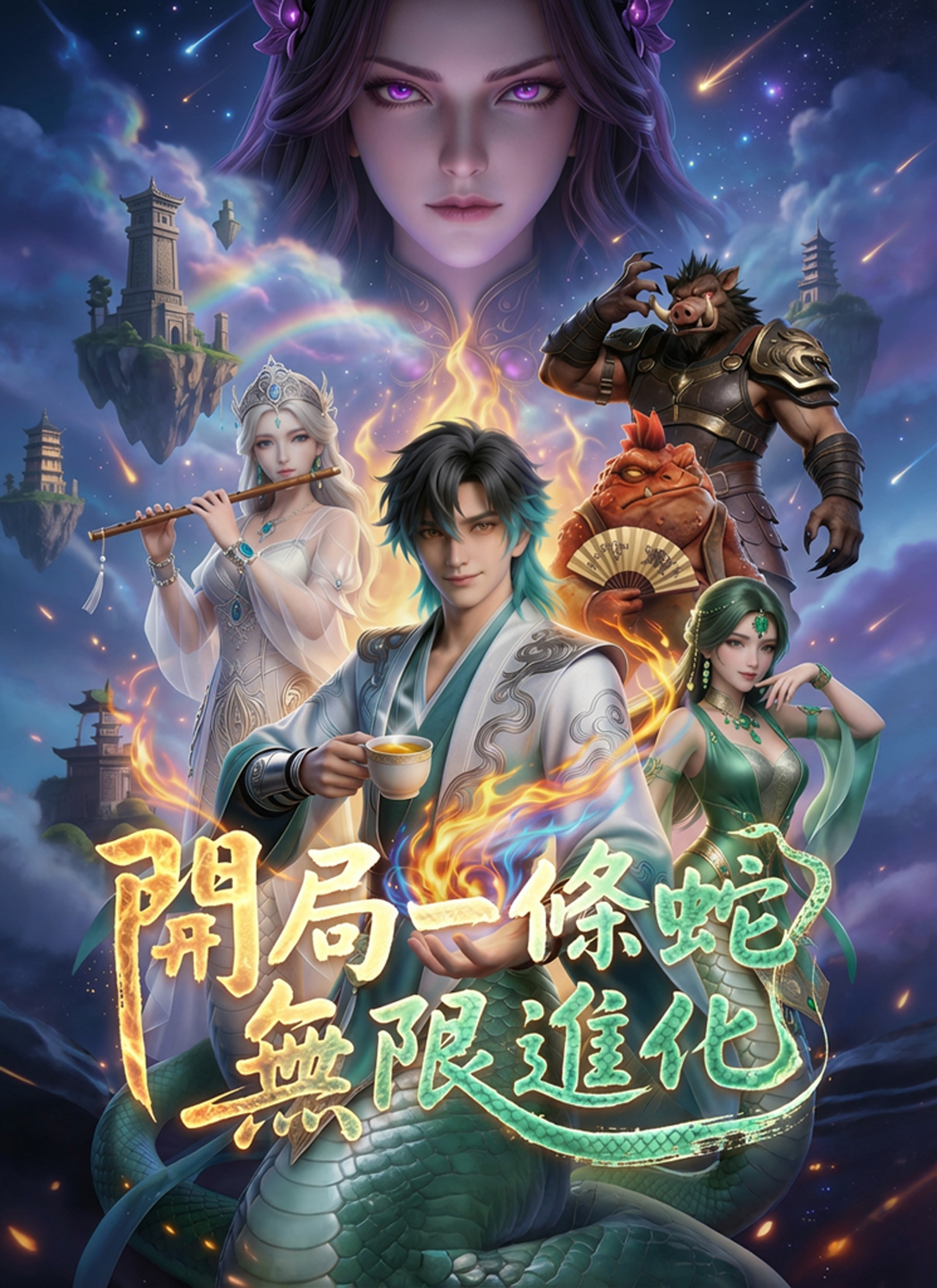 《開局一條蛇，無限進化》封面