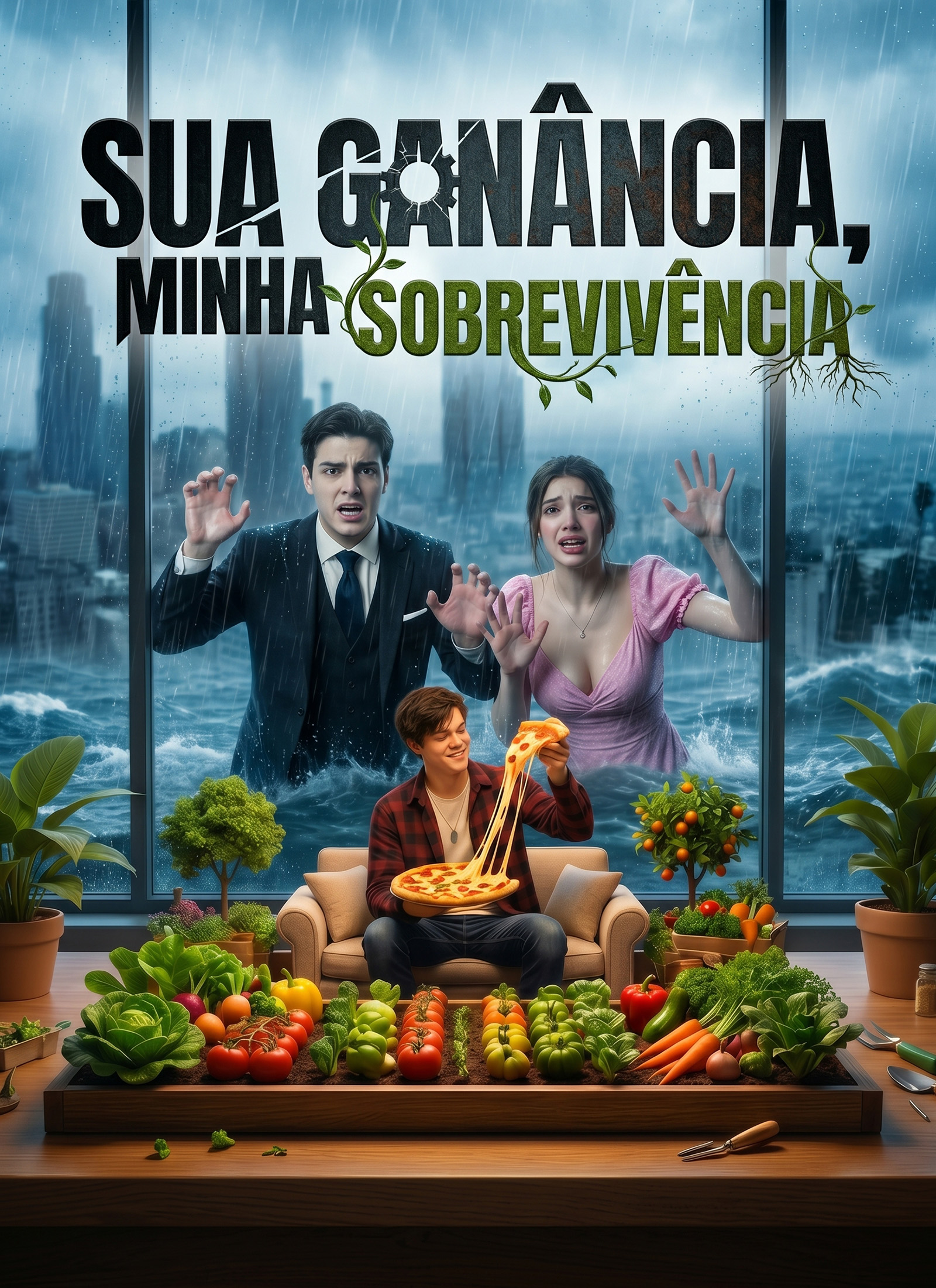 Capa de Sua Ganância, Minha Sobrevivência