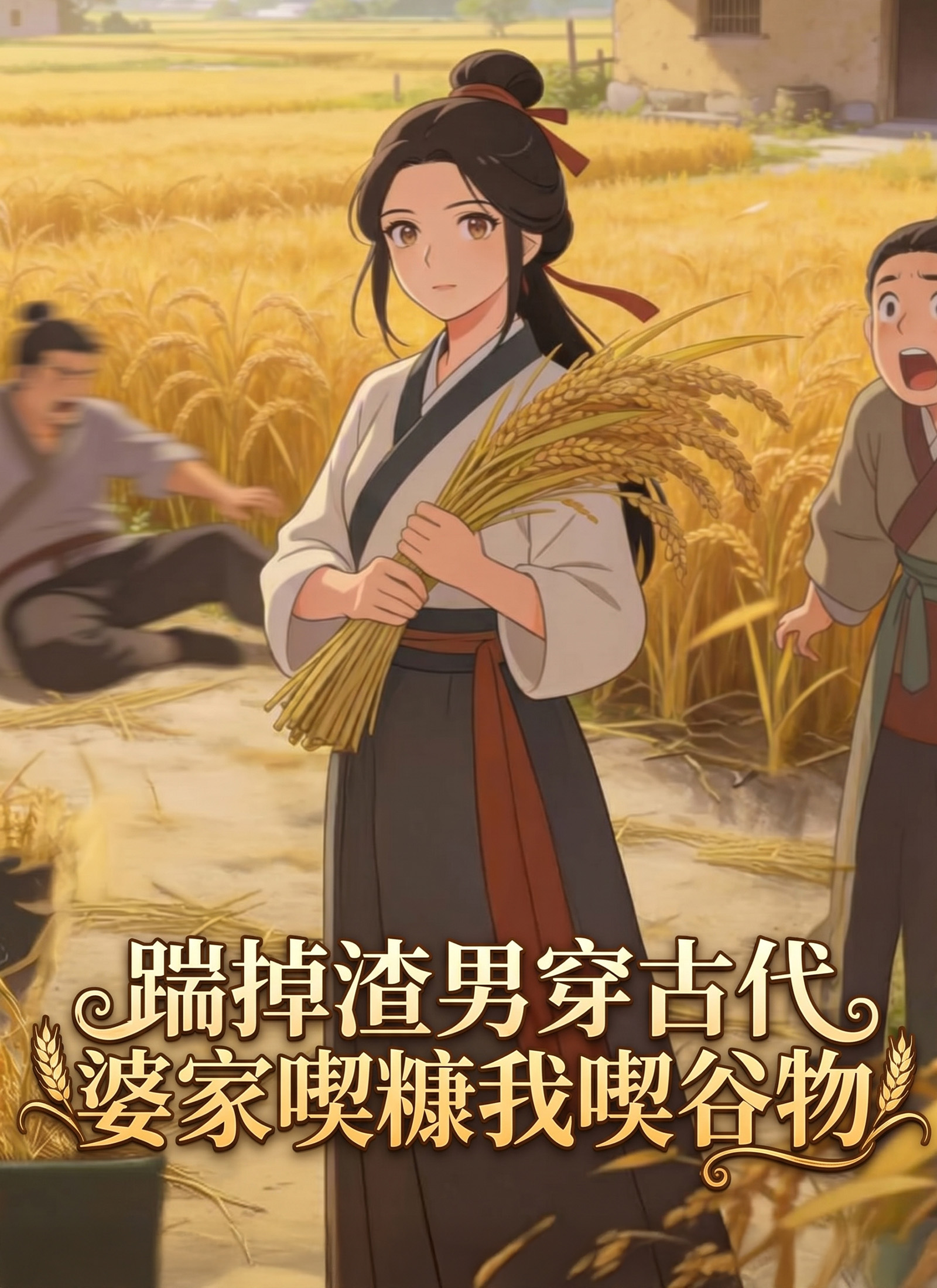 《踹掉渣男穿古代，婆家喫糠我喫谷物》封面