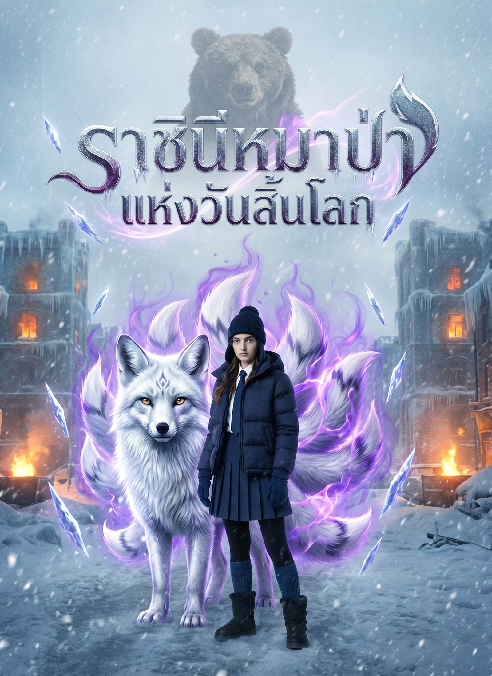 หน้าปกราชินีหมาป่าแห่งวันสิ้นโลก