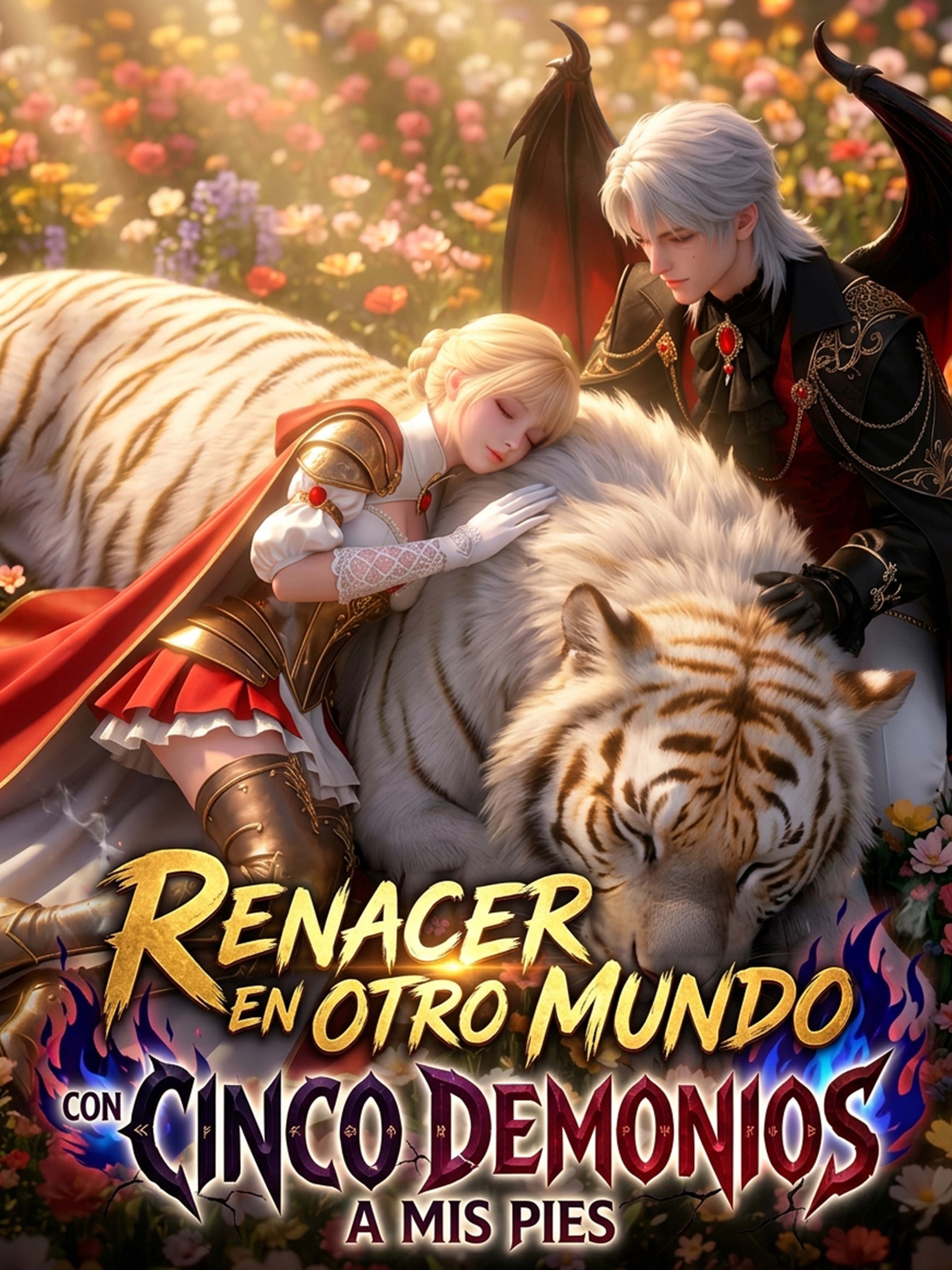 Renacer en otro mundo con cinco demonios a mis pies
