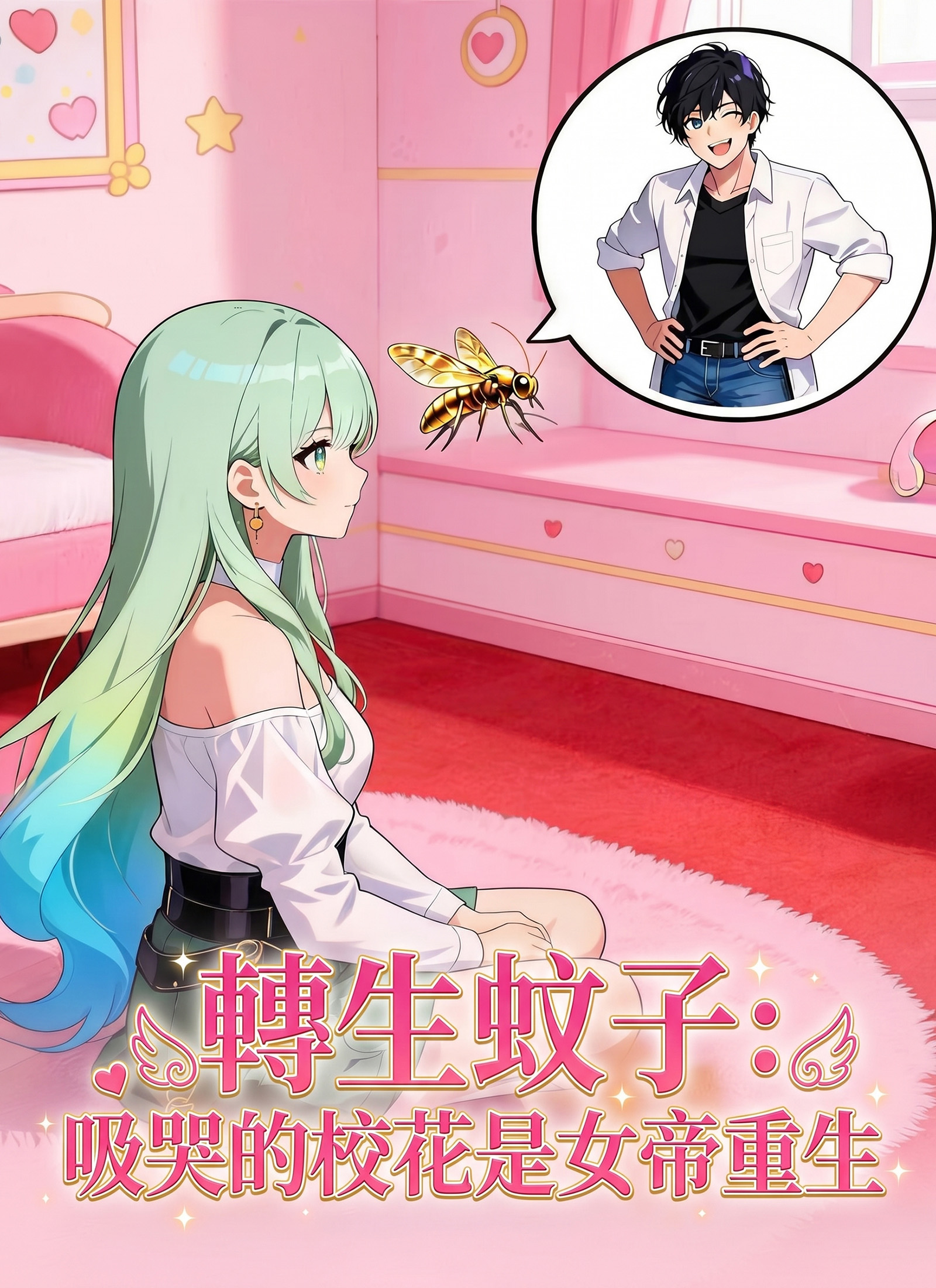 《轉生蚊子：吸哭的校花是女帝重生》封面