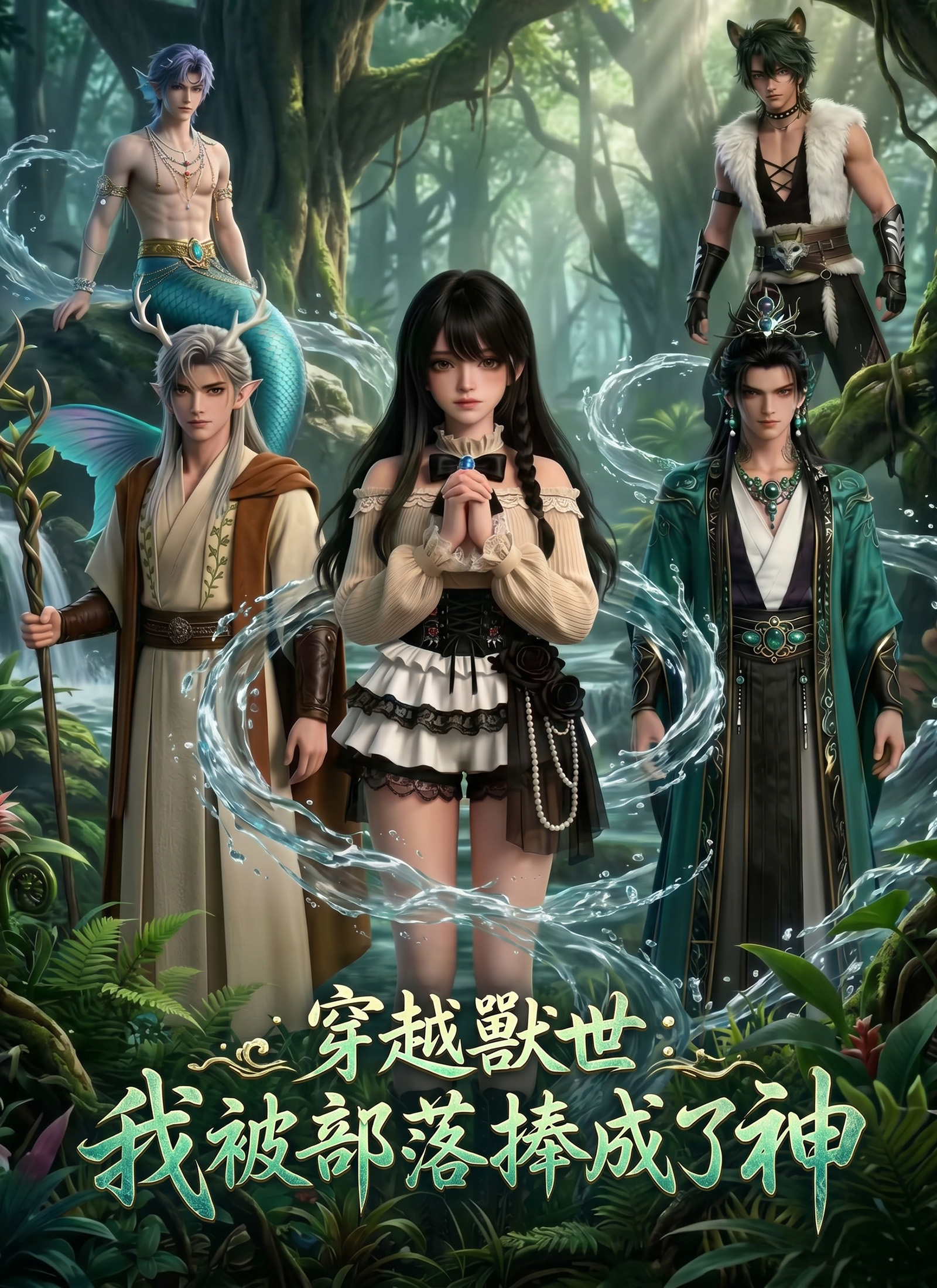 《穿越獸世:我被部落捧成了神》封面