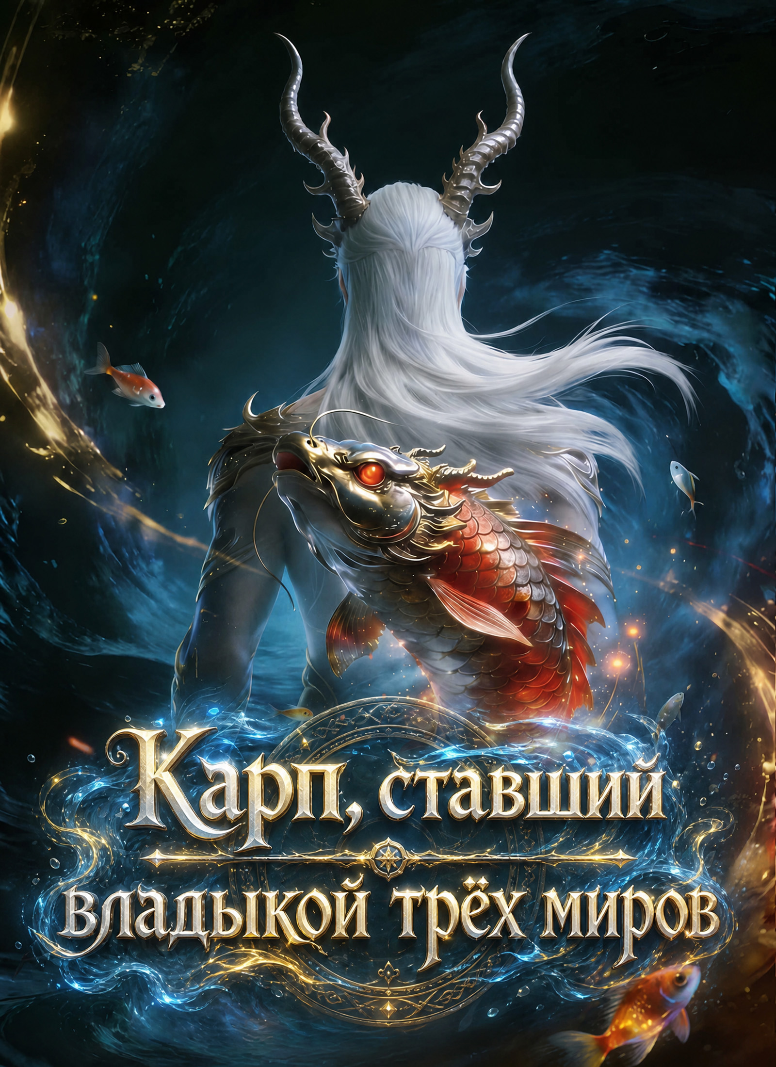 Обложка «Карп, ставший владыкой трёх миров»