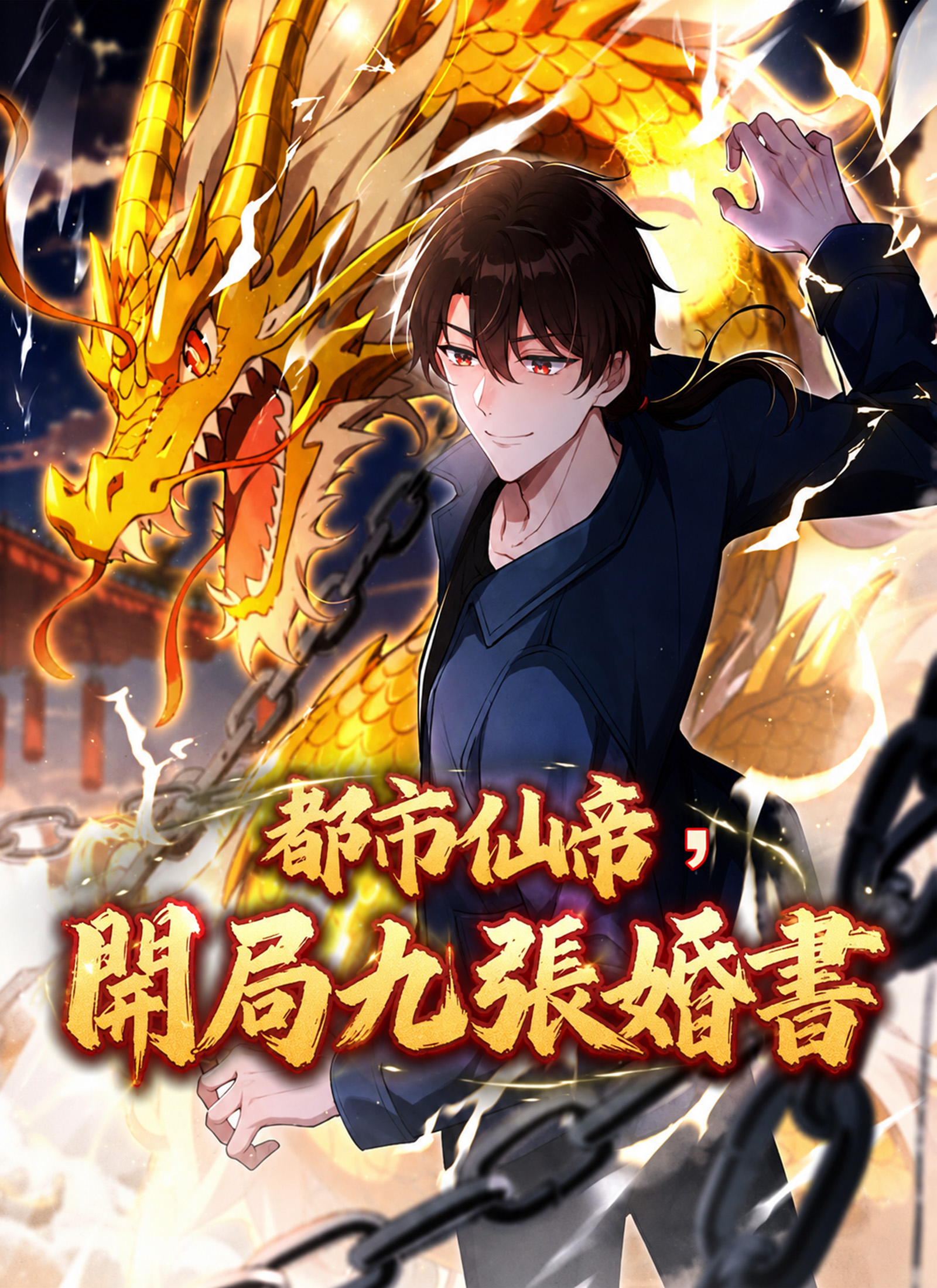 《都市仙帝，開局九張婚書》封面
