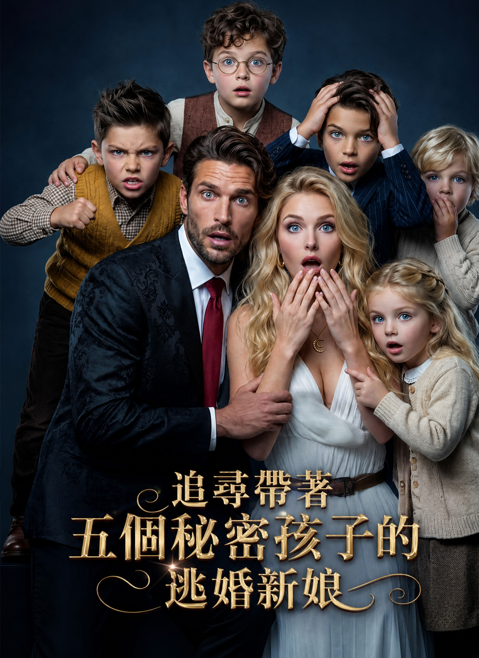 《追尋帶著五個秘密孩子的逃婚新娘》封面