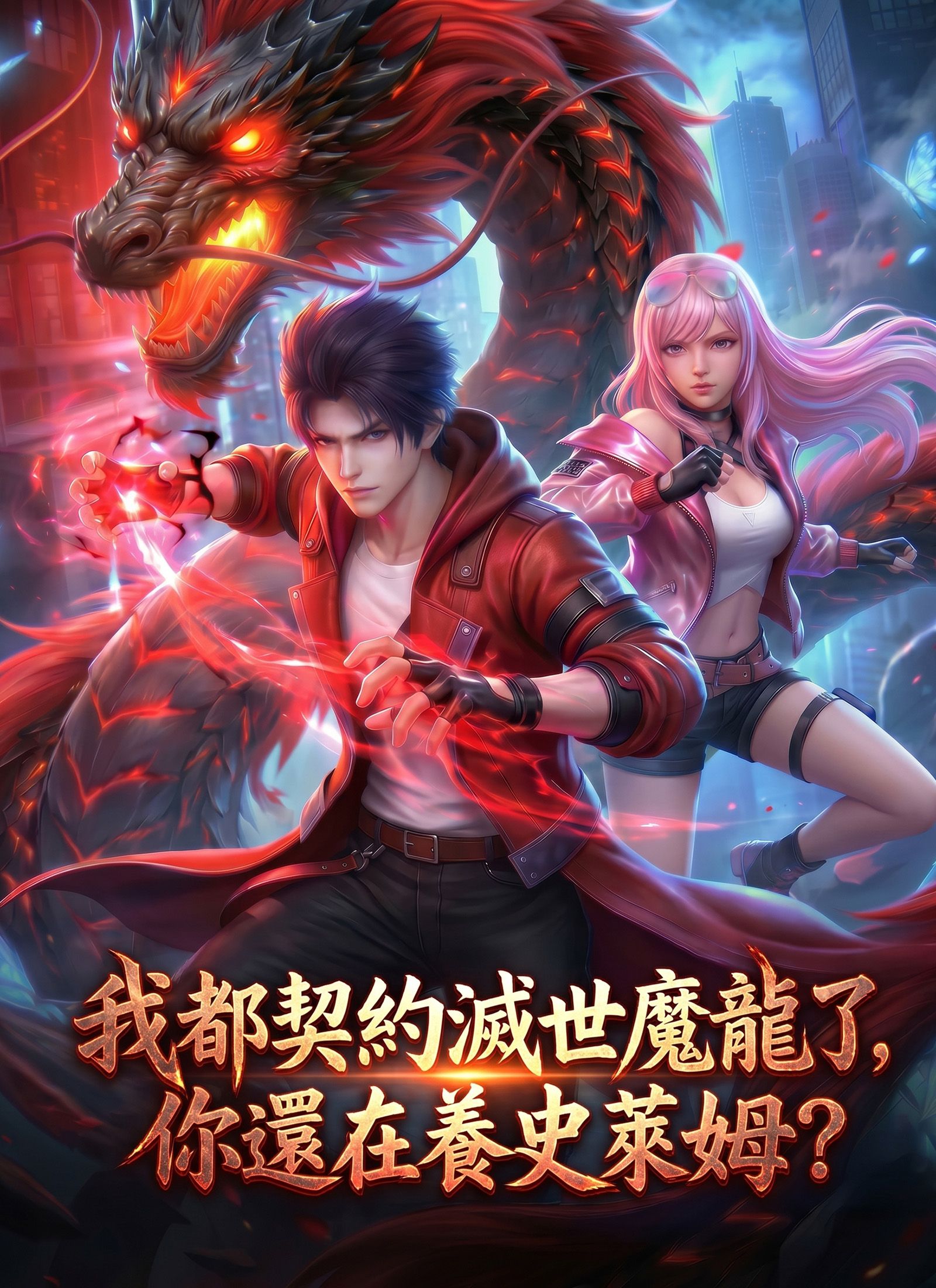 《我都契約滅世魔龍了，你還在養史萊姆？》封面