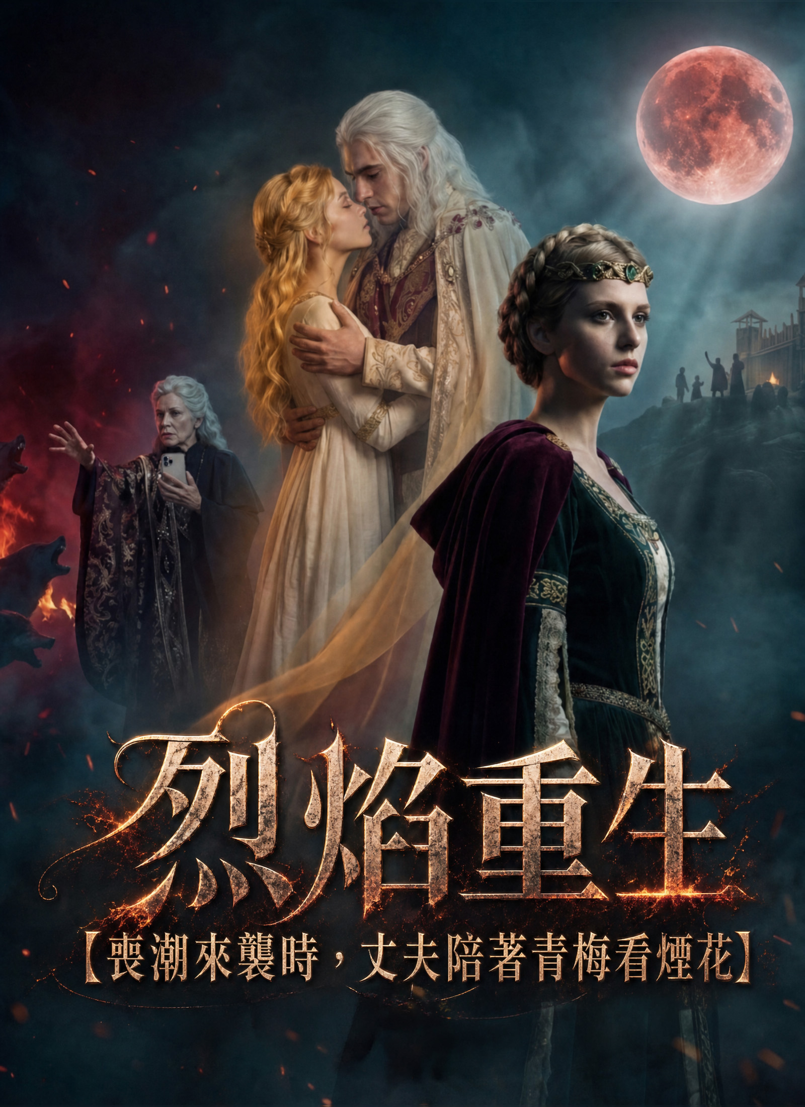 《烈焰重生【喪潮來襲時，丈夫陪著青梅看煙花】》封面