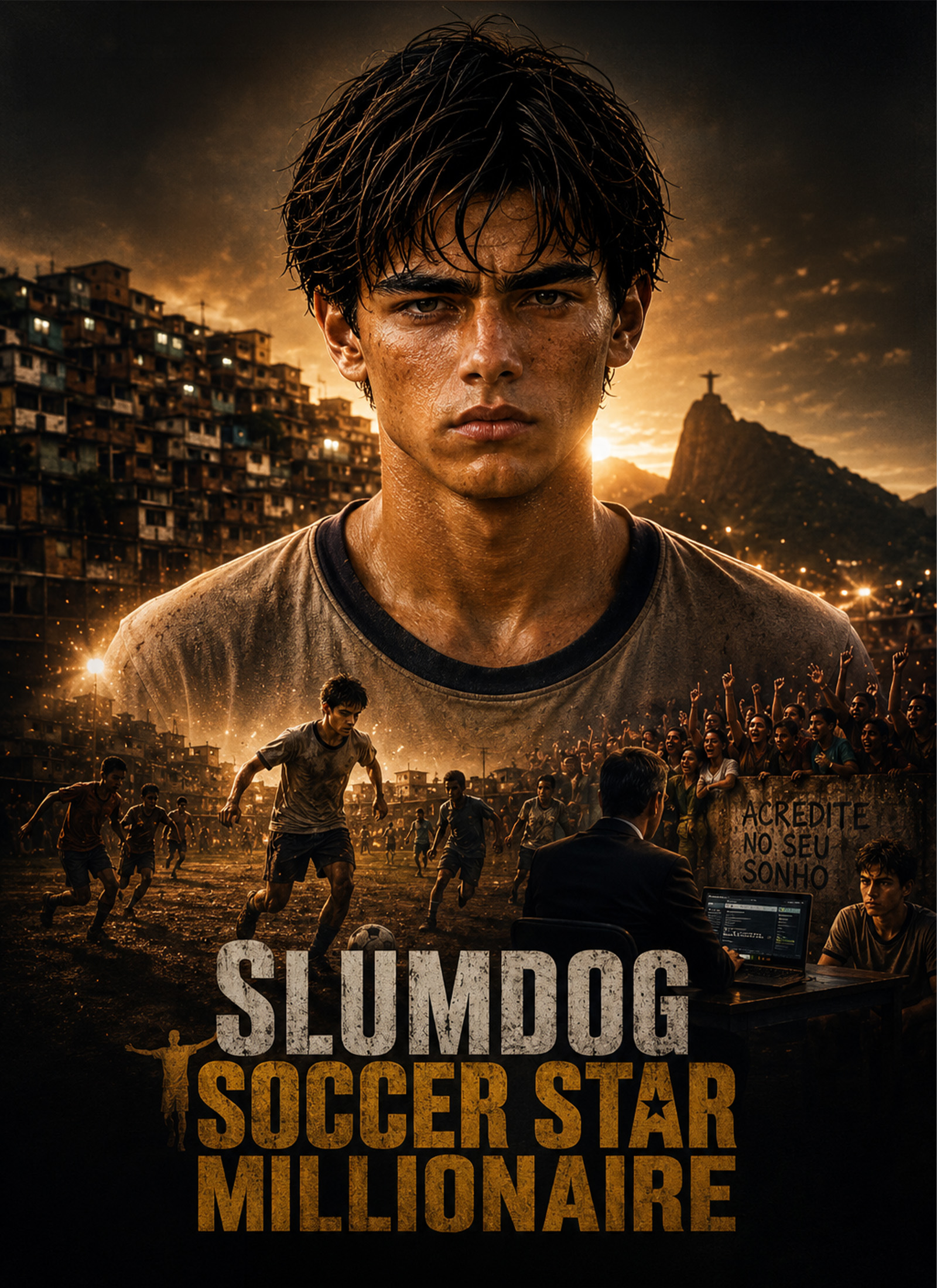 Slumdog Soccer Star MIllionaire Vertical Poster
