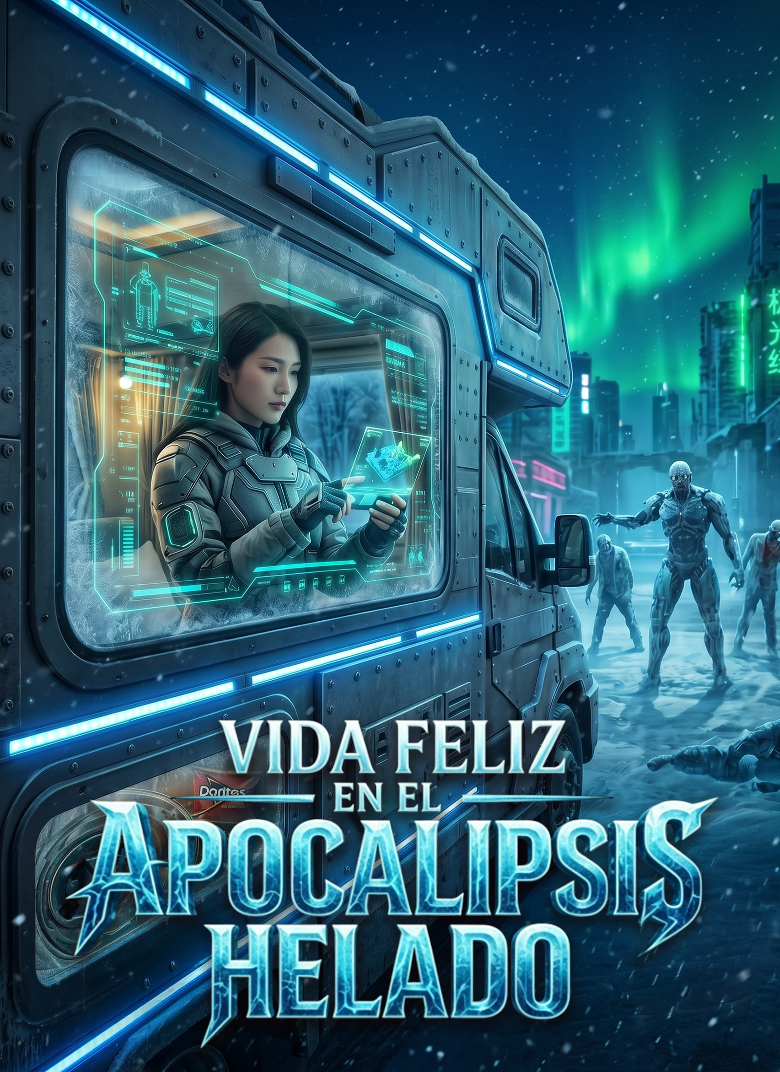 Portada de [Doblado]Vida feliz en el apocalipsis helado
