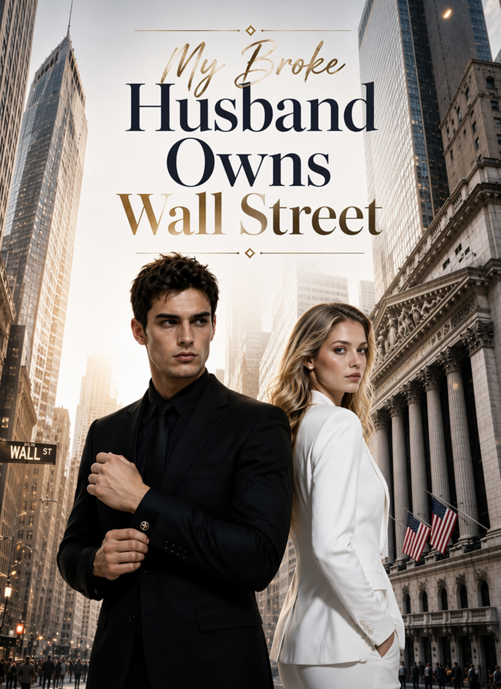 My Broke Husband Owns Wall Street Vertical Poster