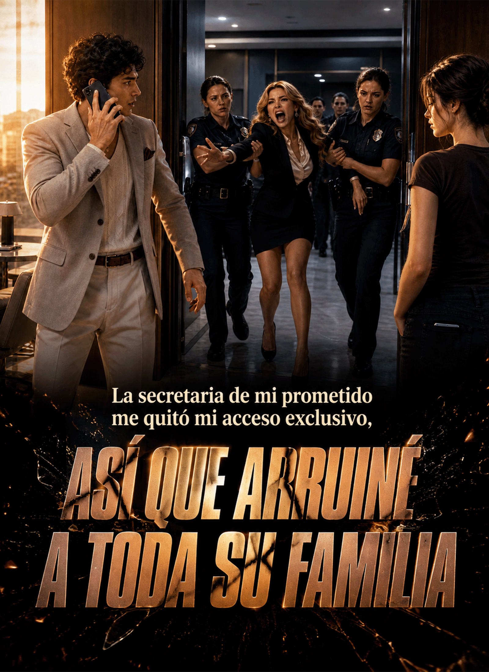 La secretaria de mi prometido me quitó mi acceso exclusivo, así que arruiné a toda su familia