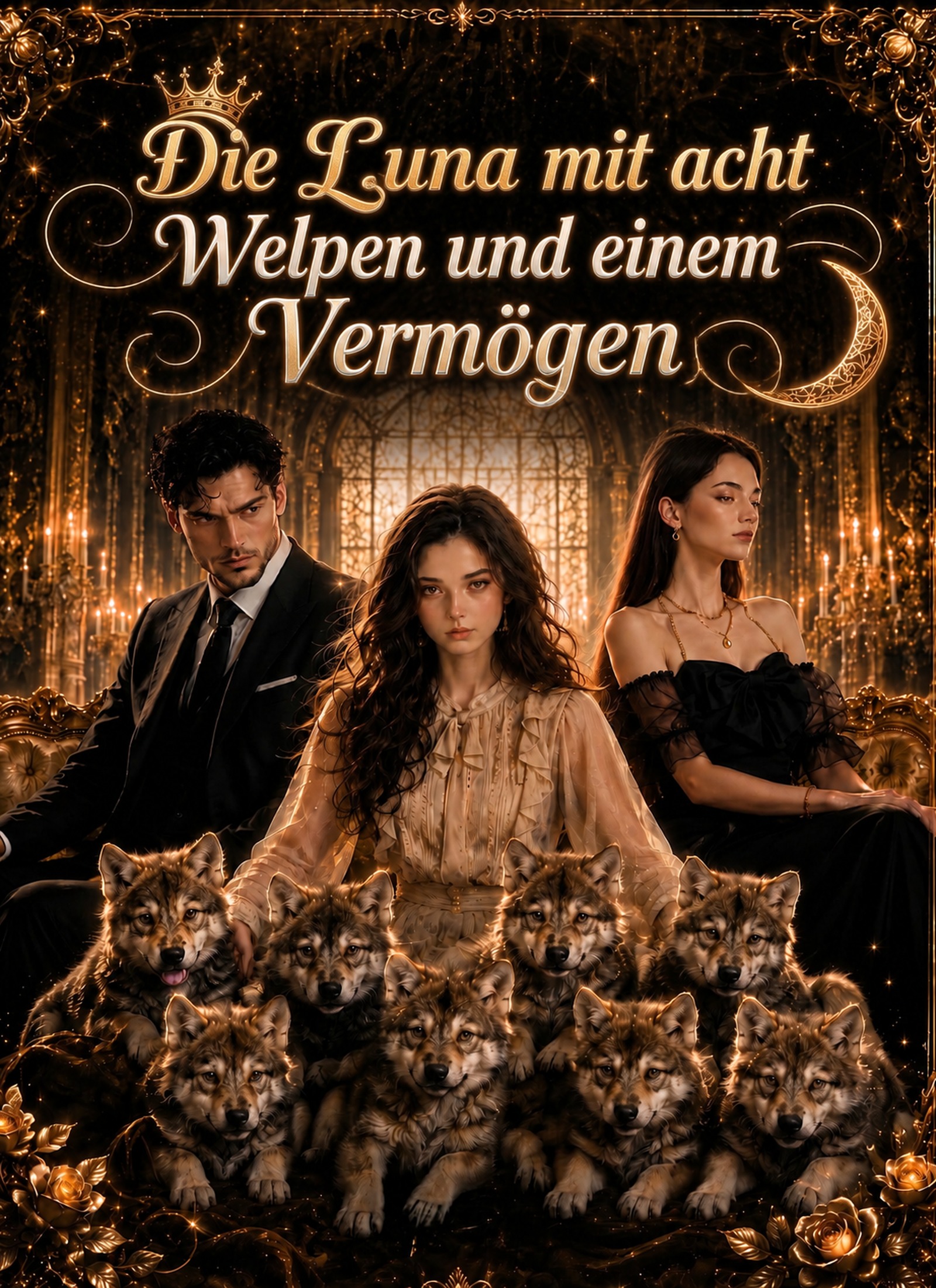 Die Luna mit acht Welpen und einem Vermögen