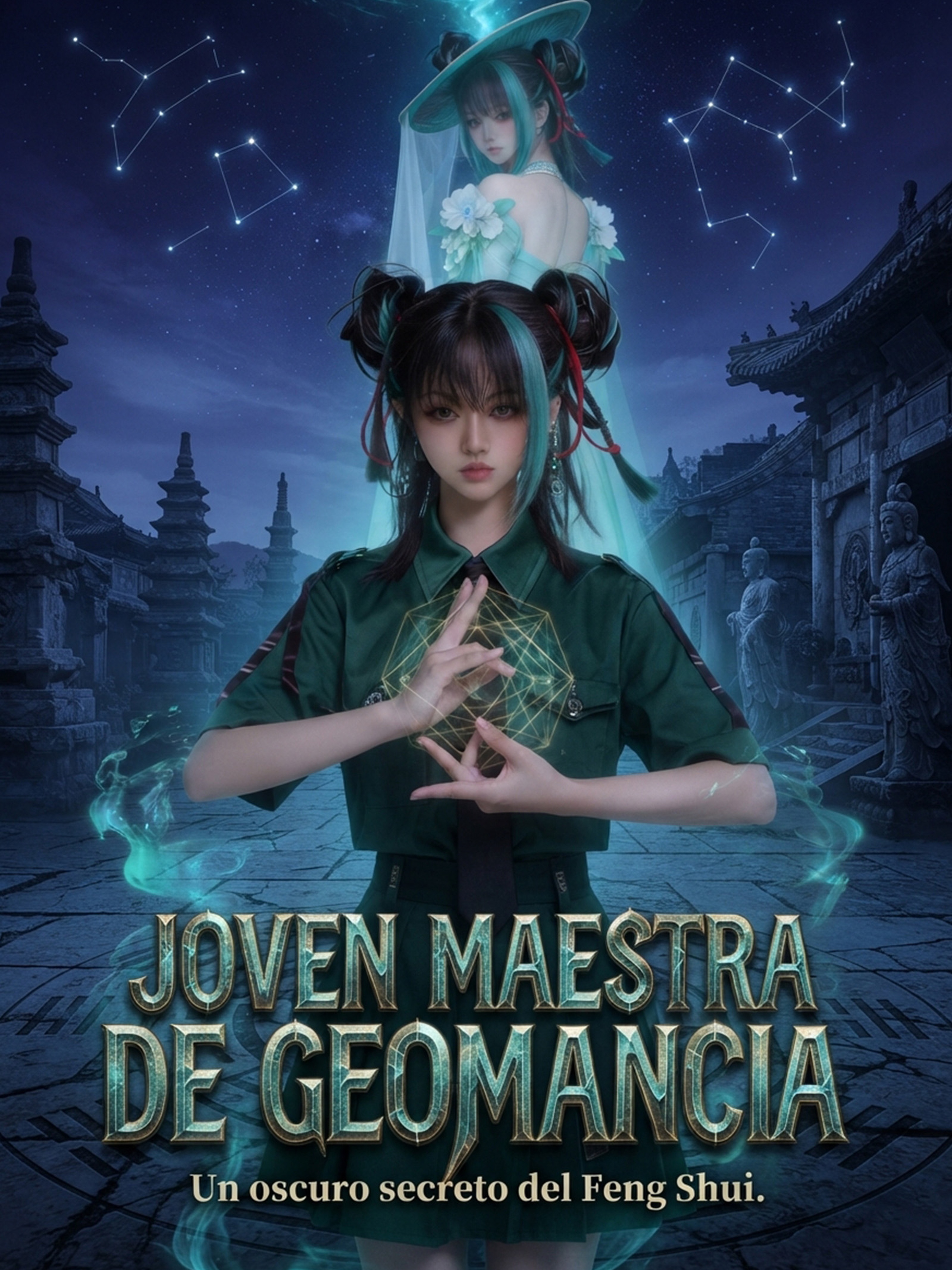 Joven maestra de geomancia (Doblado)
