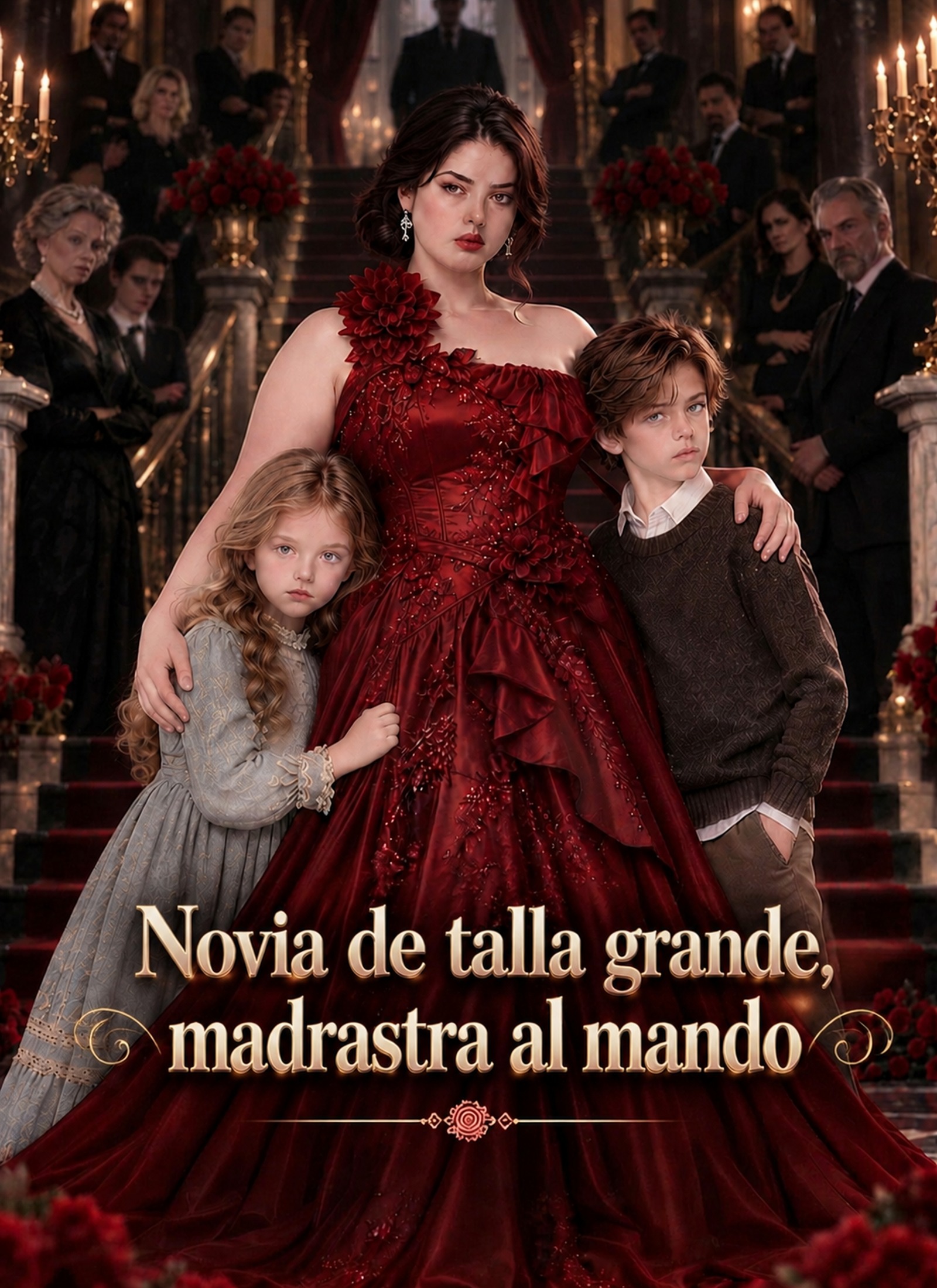 Novia de talla grande, madrastra al mando